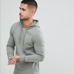 Men’s Side-zip longline Hoodie